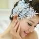 Bridal Rhinestone Adjustable Forehead Deco Flower Lace Hair Tiara Topknot HR218