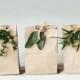 Paper Bags Adorned With Greens 