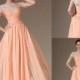 2014 neue lange Chiffon applique Brautkleider Ball formale Abend-Partei-Kleider