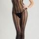 Sexy Black Sheer Faux Net Blick Spaghetti Bodystocking Bodysuit Dessous