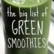 List Of Green Smoothies 