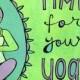 Make Time For Your Yoga (8x10 Doodle Print)