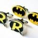 Batman And Robin Cuff Links Groom And Best Man - Stainless Steel