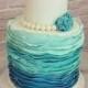 Hérissé de gâteau de mariage de turquoise Ombre