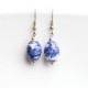 Blue And White Oriental Earrings