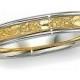 14kt Two Tone Gold Wedding Band 