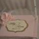 Pink Guest Book- Wedding Guest Book With Pen, Handmade Roses, Lace And Monogram