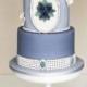 Shabby Chic Bleu de gâteau de mariage