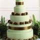 Mint And Bronze Wedding Cake 