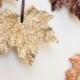DIY Glitter Leaves For A Fall Wedding 