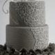 Elegant Gray Wedding Cake 