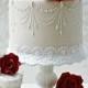 Rose de gâteau de mariage et petits gâteaux