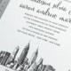 NOUVEAU Madison de New York Skyline Invitation de mariage d'échantillon