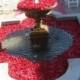 Fontaine de pétales de roses
