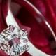 18k White Gold "Classic Knife-Edge" Solitaire Engagement Ring