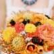 Autumn Orange Wedding Bouquet. 