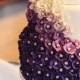 Красивые Ombre Фиолетовый Свадебный Торт.