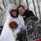 Mariage d'hiver Avec Motoneige procession: Dawn & William