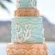 Whimsical Starfish Beach Wedding Cake 