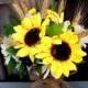 Rustic Sunflower Bridal Bouquet Twine Wrap Custom For Dana