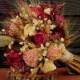 Bourgogne rustique et rose Bouquet de mariage, Grand Bouquet nuptiale, rustique chic Bouquet, fleurs séchées, de pivoine Bouquet