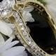 18k Yellow Gold Ritani Double French-Set Diamond 'V' Engagement Ring