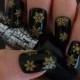 Details About Christmas Gold Snowflakes Design 3D Nail Art Stickers Decals - NEW UK SELLER (6)