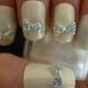 Bling 3D Rhinestone Bow Wedding Nail Art 