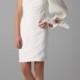 Graceful White Sheath Knee-length One Shoulder Dress