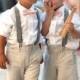 Adorable Ring Bearers In Loafers, Suspenders, And Bow Ties