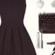 Black Round Neck Sleeveless Pleated Flare Dress - Sheinside.com