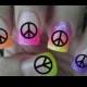 36 PEACE SYMBOLS Nail Art Decals Professional Results Not Stickers Or Vinyl