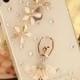 Bling cristal diamants Ballet couverture de peau de fille pour Apple iPhone 4 4S 4G