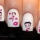 Betty Boop Nail Art Wraps eau transfert 20pcs Decal So Beautiful ST8083