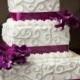 Gâteau violet et gris