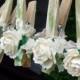 Français Shabby Chic maison décorée épingles à linge Pinces à linge décoré ensemble de 7 broches avec les fleurs faites main de 