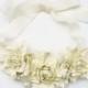 Ivory Leather Floral Bib Necklace - Made To Order