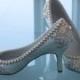 Golden Vines Bridal Heels Wedding Shoes - Any Size - Pick Your Own Shoe Color And Crystal Color