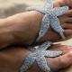 Starfish Perlen Sandale. WOLLEN