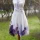 Alternative Hochzeitskleid Mori Mädchen Romantische Tattered Elfenbein Flieder Violett Upcycled Frau Kleidung Funky Style Shabby