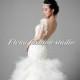 Open Back 2013Custom Wedding Dress, V-neck Organza Wedding Gown, Bridal Gown, CUSTOM