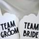 Photobooth Props - Équipe Blanc Bride & Groom équipe mousse doigts