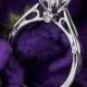 Platinum Verragio 4 Prong Princess Solitaire Engagement Ring