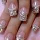 Golden glitters nail art