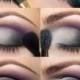 Eye Makeup With Grey And Purple 
