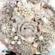 Bridal Bouquet Made of Jeweled Brooches MEDIUM Size Bling Bouquet Custom Made  Deposit - New