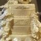 Sparkling golden color wedding cake