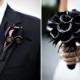 Noir bouquet de mariage