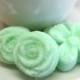 Mint Green Flower And Rose Shaped Sugar Cubes 3 Dozen