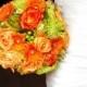 Vert et orange bouquet de mariage